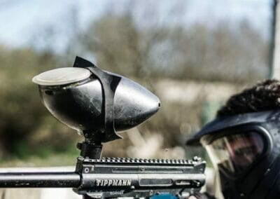 Jugador de paintball en León