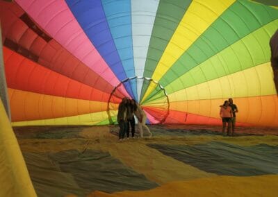grupo en paseo de globo Segovia